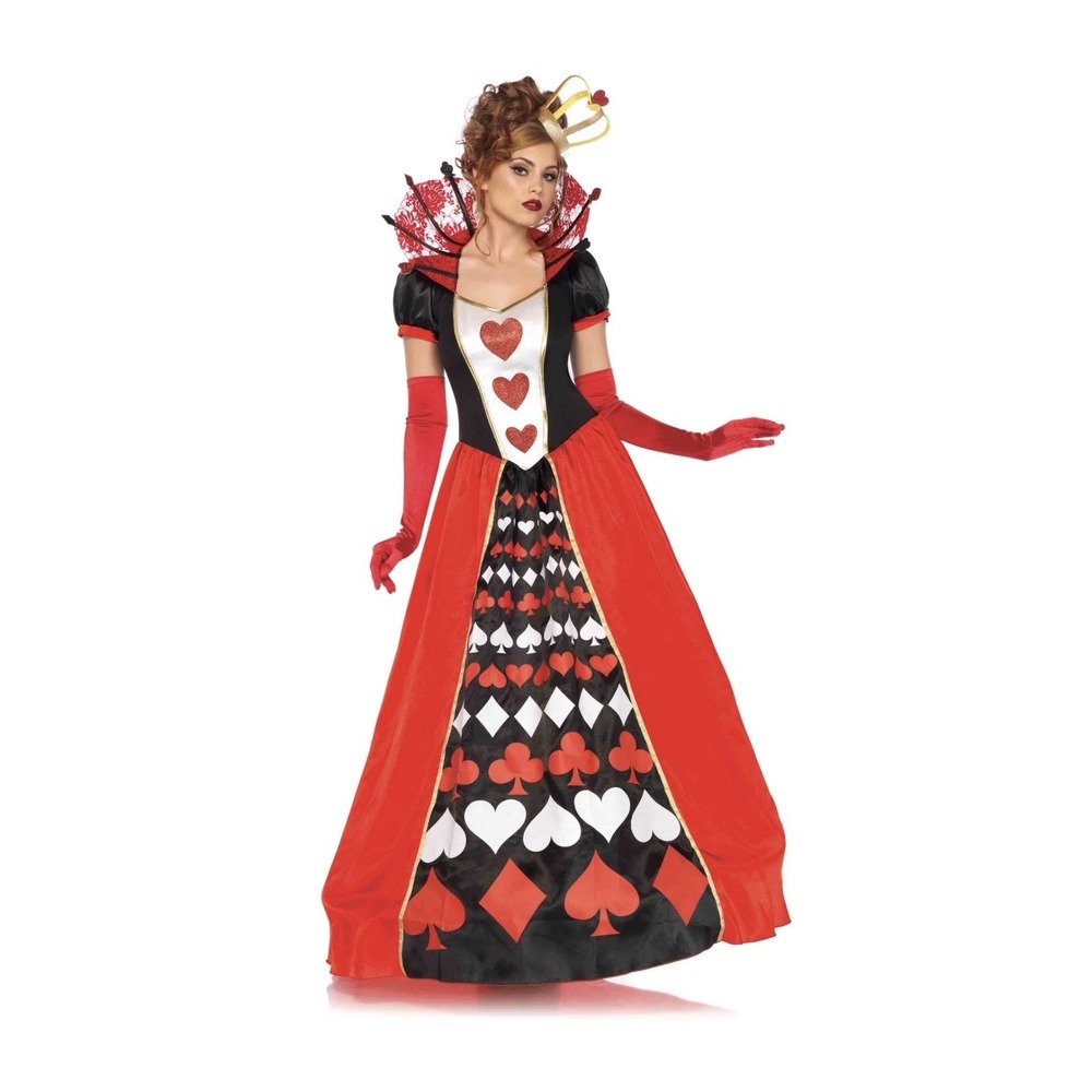 Deluxe Queen of Hearts Halloween Costume By Leg Avenue SIZE M DRESS ONLY